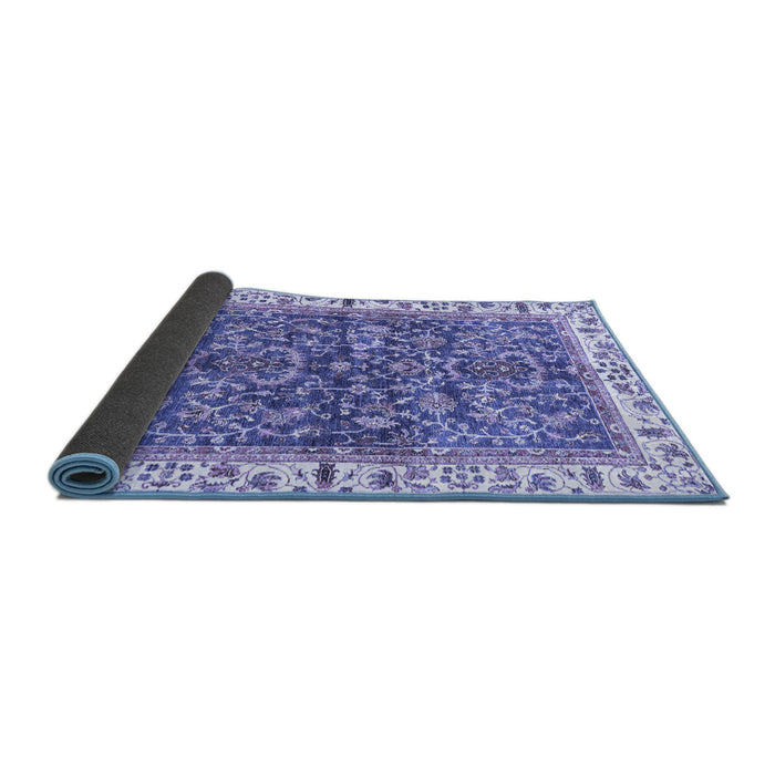 Sideview of Abstract Blue Modern Rug, abs3169blu