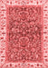 Abstract Red Modern Area Rugs