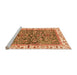 Sideview of Machine Washable Abstract Orange Modern Area Rugs, wshabs3169org