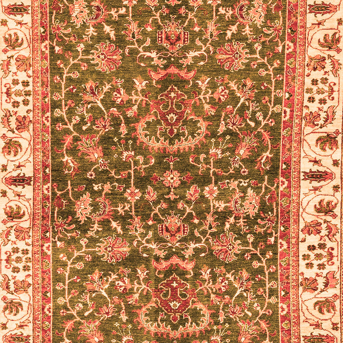 Machine Washable Abstract Orange Modern Area Rugs, wshabs3169org