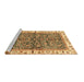 Sideview of Machine Washable Abstract Brown Modern Rug, wshabs3169brn