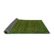 Sideview of Abstract Green Modern Rug, abs316grn