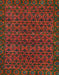 Machine Washable Abstract Red Rug, wshabs316