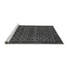 Sideview of Machine Washable Abstract Gray Modern Rug, wshabs316gry