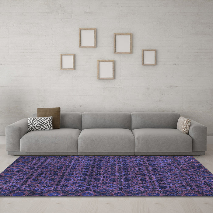 Machine Washable Abstract Blue Modern Rug in a Living Room, wshabs316blu