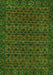 Machine Washable Abstract Green Modern Area Rugs, wshabs316grn