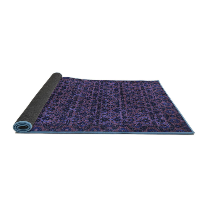 Sideview of Abstract Blue Modern Rug, abs316blu