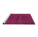 Sideview of Machine Washable Abstract Pink Modern Rug, wshabs316pnk