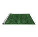 Sideview of Machine Washable Abstract Emerald Green Modern Area Rugs, wshabs316emgrn