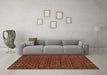 Machine Washable Abstract Brown Modern Rug in a Living Room,, wshabs316brn