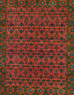 Abstract Red Modern Rug, abs316