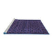 Sideview of Machine Washable Abstract Blue Modern Rug, wshabs316blu