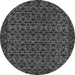 Round Abstract Gray Modern Rug, abs316gry