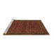 Sideview of Machine Washable Abstract Brown Modern Rug, wshabs316brn