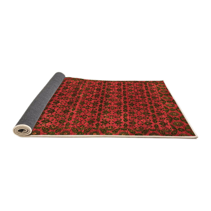 Sideview of Abstract Orange Modern Rug, abs316org