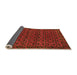 Sideview of Abstract Orange Modern Rug, abs316org