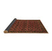 Sideview of Abstract Brown Modern Rug, abs316brn