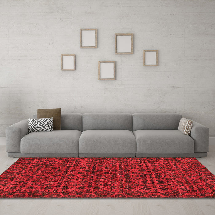 Modern Red Washable Rugs