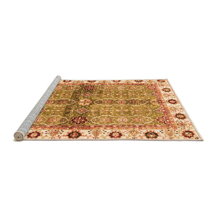 Sideview of Machine Washable Oriental Orange Traditional Area Rugs, wshabs3170org
