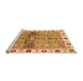 Sideview of Machine Washable Oriental Orange Traditional Area Rugs, wshabs3170org