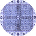 Round Oriental Blue Traditional Rug, abs3170blu