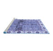 Sideview of Machine Washable Oriental Blue Traditional Rug, wshabs3170blu