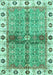 Machine Washable Oriental Turquoise Traditional Area Rugs, wshabs3170turq