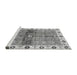 Sideview of Machine Washable Oriental Gray Traditional Rug, wshabs3170gry