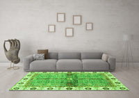 Machine Washable Oriental Green Traditional Rug, wshabs3170grn