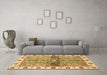 Machine Washable Oriental Brown Traditional Rug in a Living Room,, wshabs3170brn