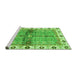Sideview of Machine Washable Oriental Green Traditional Area Rugs, wshabs3170grn