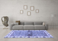 Machine Washable Oriental Blue Traditional Rug, wshabs3170blu