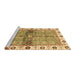 Sideview of Machine Washable Oriental Brown Traditional Rug, wshabs3170brn