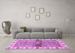 Machine Washable Oriental Purple Traditional Area Rugs in a Living Room, wshabs3170pur