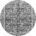 Round Oriental Gray Traditional Rug, abs3171gry