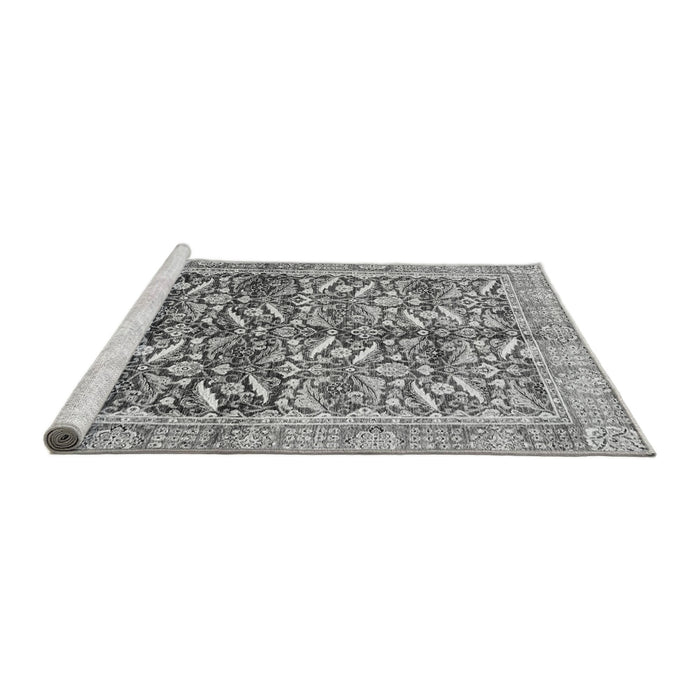 Sideview of Machine Washable Oriental Gray Traditional Rug, wshabs3171gry