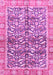 Machine Washable Oriental Pink Traditional Rug, wshabs3171pnk