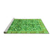 Sideview of Machine Washable Oriental Green Traditional Area Rugs, wshabs3171grn