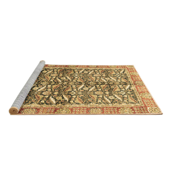 Sideview of Machine Washable Oriental Brown Traditional Rug, wshabs3171brn