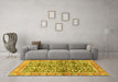 Machine Washable Oriental Yellow Traditional Rug in a Living Room, wshabs3171yw