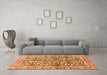 Machine Washable Oriental Orange Traditional Area Rugs in a Living Room, wshabs3171org