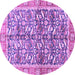 Round Oriental Purple Traditional Rug, abs3171pur