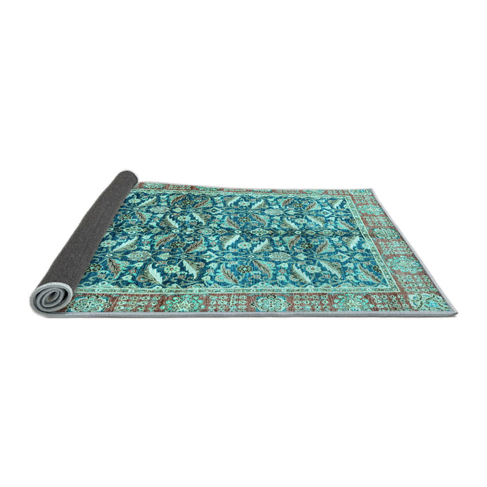 Sideview of Oriental Light Blue Traditional Rug, abs3171lblu