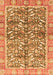 Machine Washable Oriental Orange Traditional Area Rugs, wshabs3171org