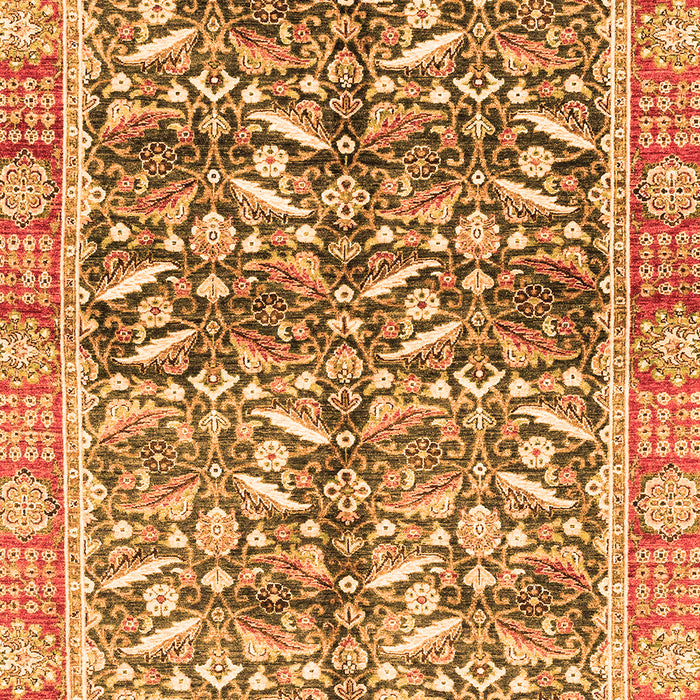 Machine Washable Oriental Orange Traditional Area Rugs, wshabs3171org