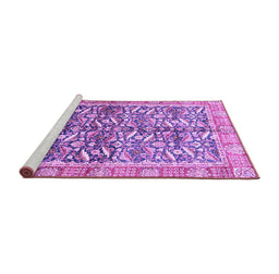 Sideview of Machine Washable Oriental Purple Traditional Area Rugs, wshabs3171pur