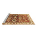 Sideview of Machine Washable Abstract Brown Modern Rug, wshabs3172brn