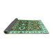 Sideview of Abstract Turquoise Modern Rug, abs3172turq