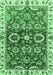 Machine Washable Abstract Emerald Green Modern Area Rugs, wshabs3172emgrn