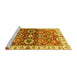 Sideview of Machine Washable Abstract Yellow Modern Rug, wshabs3172yw